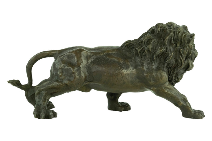 Bronze Roaring Lion Sculpture Bronze Wildlife Sculpture Bronze Lion Statue Walking Lion Sculpture Growling Lion Art Lion Decoration Valton