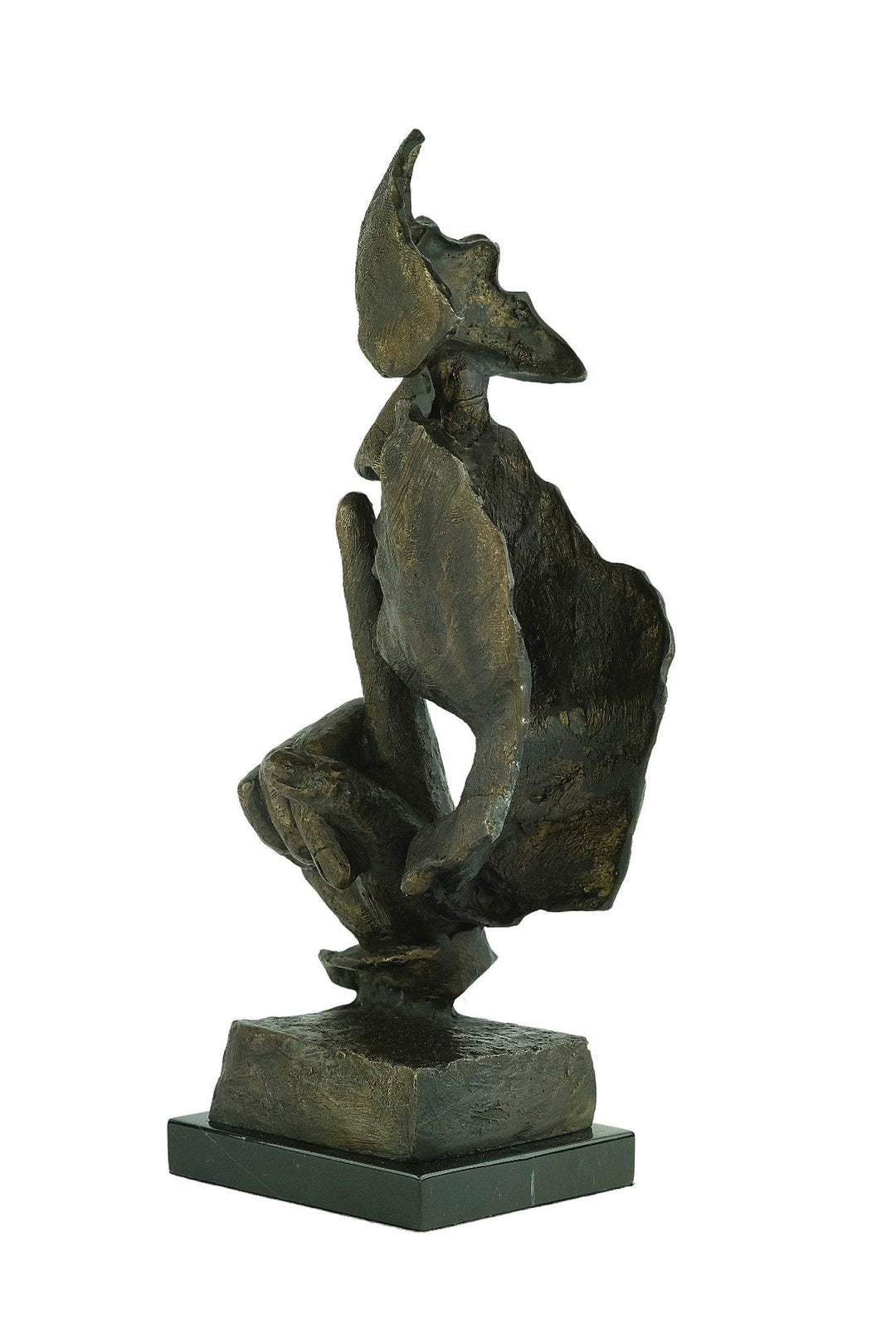 Bronze Sculpture of The Silent in the style of Salvador Dali Abstract Bronze Statue Bronze Statue of Face Salvador Dali Art Sculpture Modern