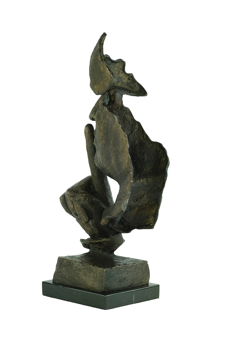 Bronze Sculpture of The Silent in the style of Salvador Dali Abstract Bronze Statue Bronze Statue of Face Salvador Dali Art Sculpture Modern