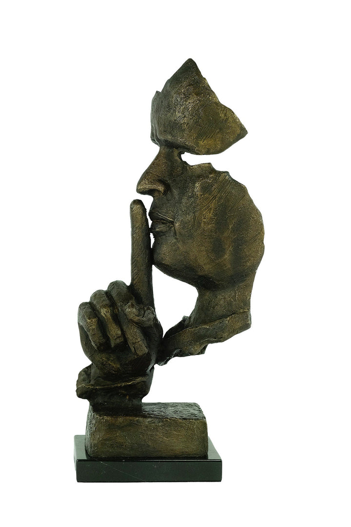 Bronze Sculpture of The Silent in the style of Salvador Dali Abstract Bronze Statue Bronze Statue of Face Salvador Dali Art Sculpture Modern