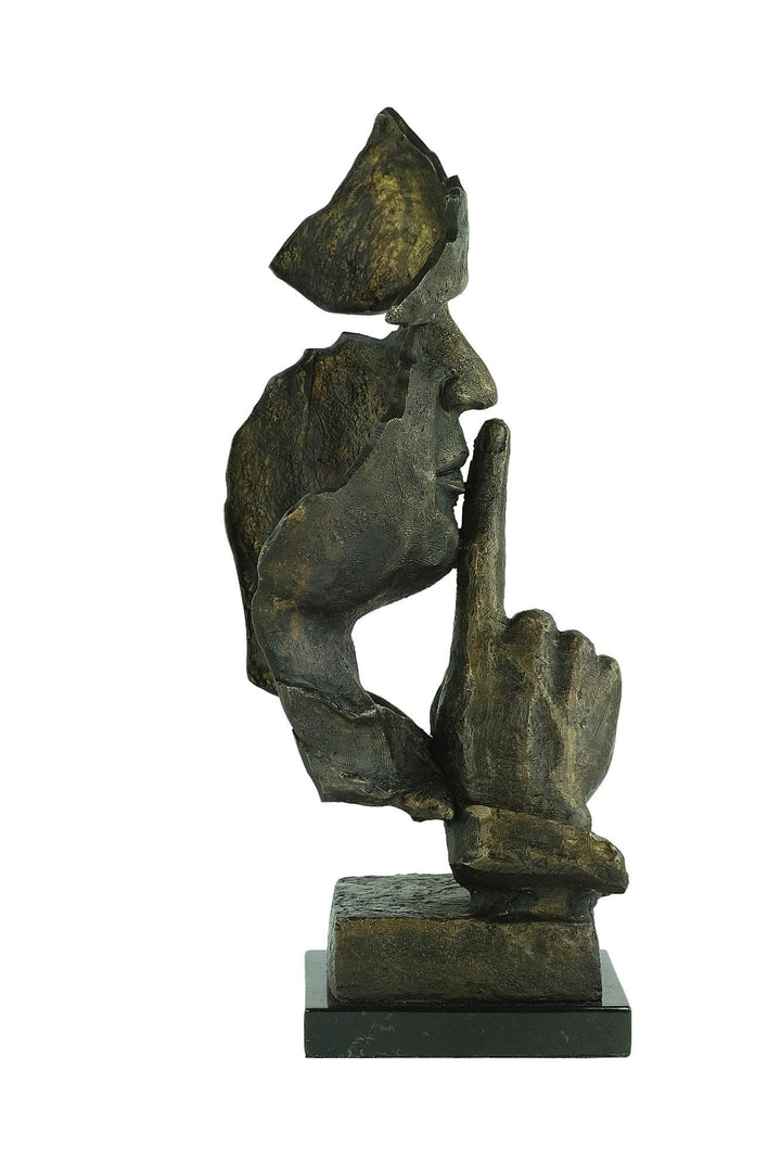 Bronze Sculpture of The Silent in the style of Salvador Dali Abstract Bronze Statue Bronze Statue of Face Salvador Dali Art Sculpture Modern