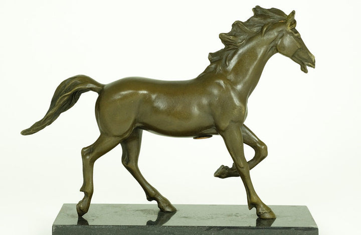 Bronze Sculpture of a Running Horse Animal Art Statue Horse Lovers Gift Bronze Horse Statue Horse Decoration Horse at Gallop Sculpture Art
