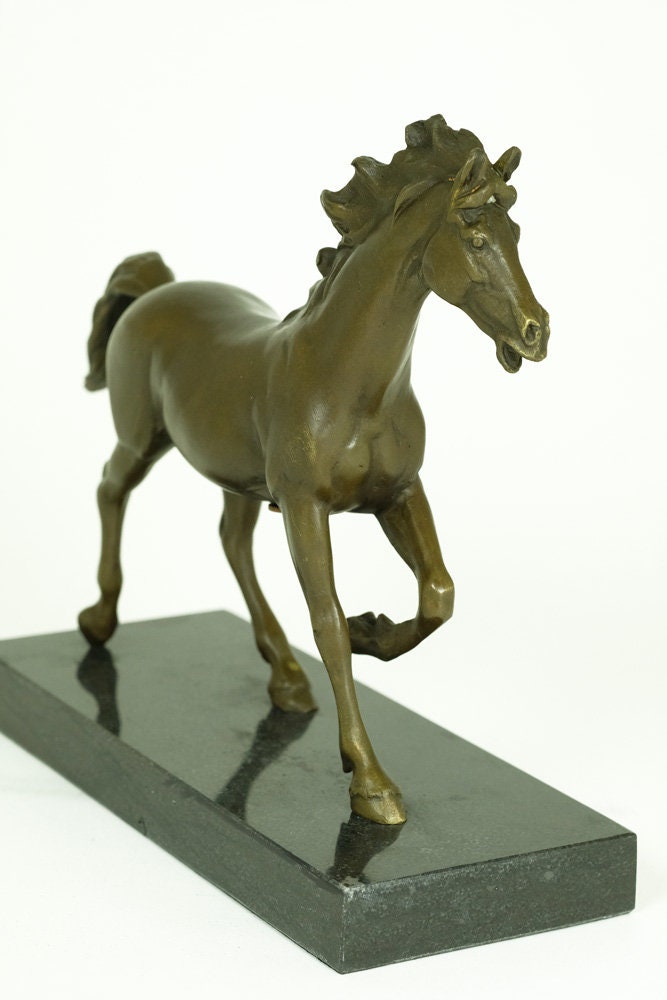 Bronze Sculpture of a Running Horse Animal Art Statue Horse Lovers Gift Bronze Horse Statue Horse Decoration Horse at Gallop Sculpture Art