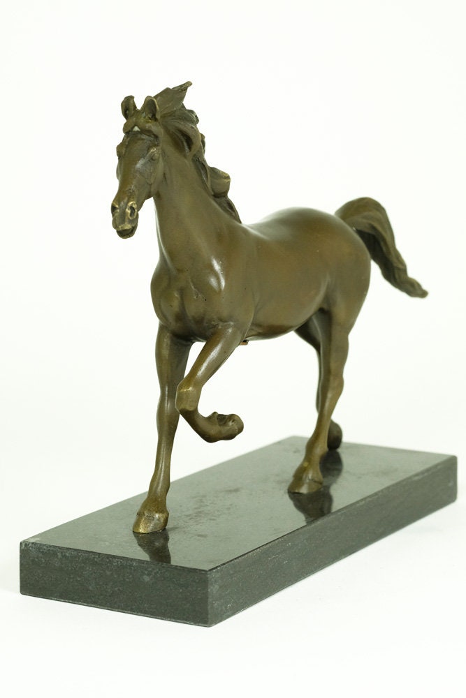 Bronze Sculpture of a Running Horse Animal Art Statue Horse Lovers Gift Bronze Horse Statue Horse Decoration Horse at Gallop Sculpture Art