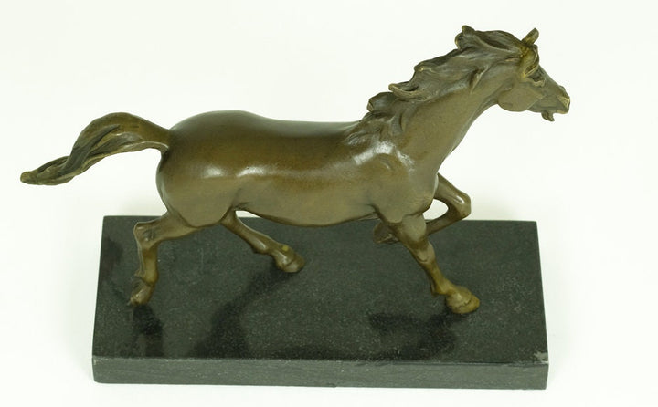 Bronze Sculpture of a Running Horse Animal Art Statue Horse Lovers Gift Bronze Horse Statue Horse Decoration Horse at Gallop Sculpture Art