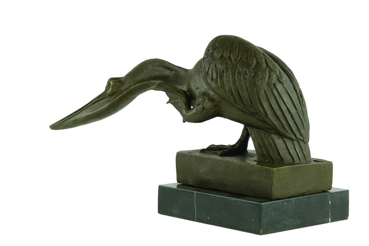 Bronze Pelican Sculpture signed Milo Animal Art Sculpture Pelican Decoration Bronze Pelican Statue Wildlife Sculpture Pelican Lovers Gift