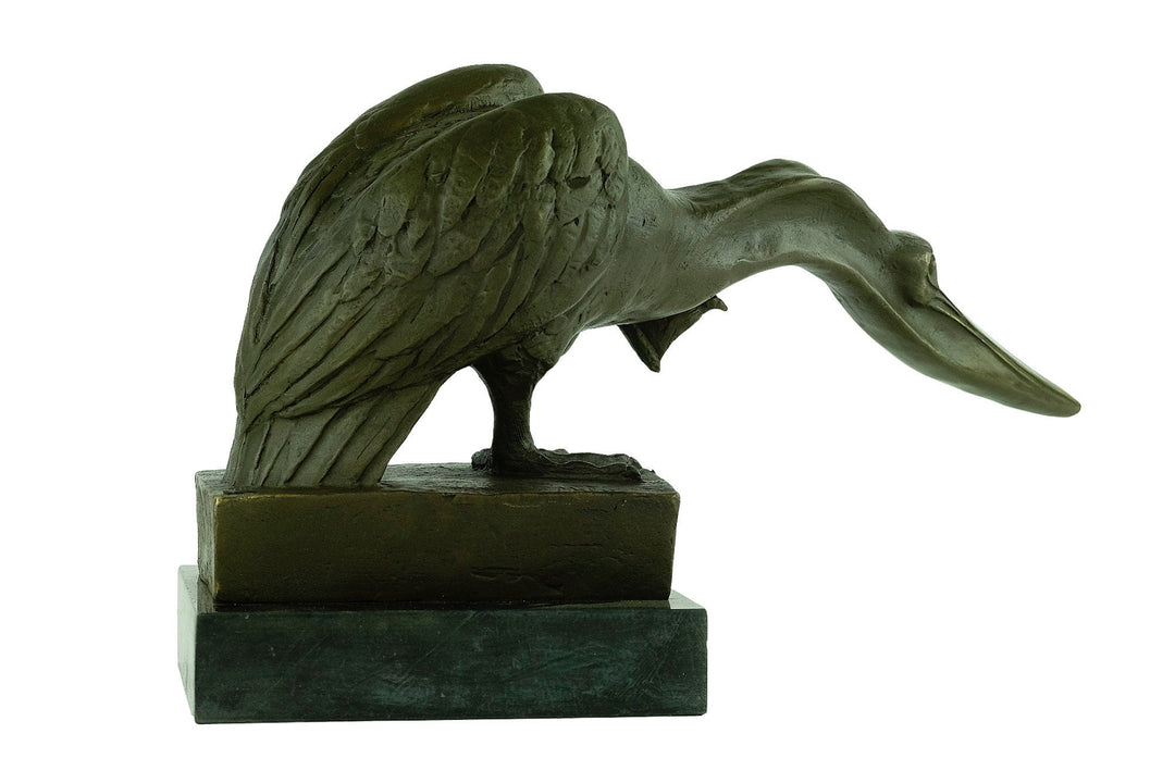 Bronze Pelican Sculpture signed Milo Animal Art Sculpture Pelican Decoration Bronze Pelican Statue Wildlife Sculpture Pelican Lovers Gift