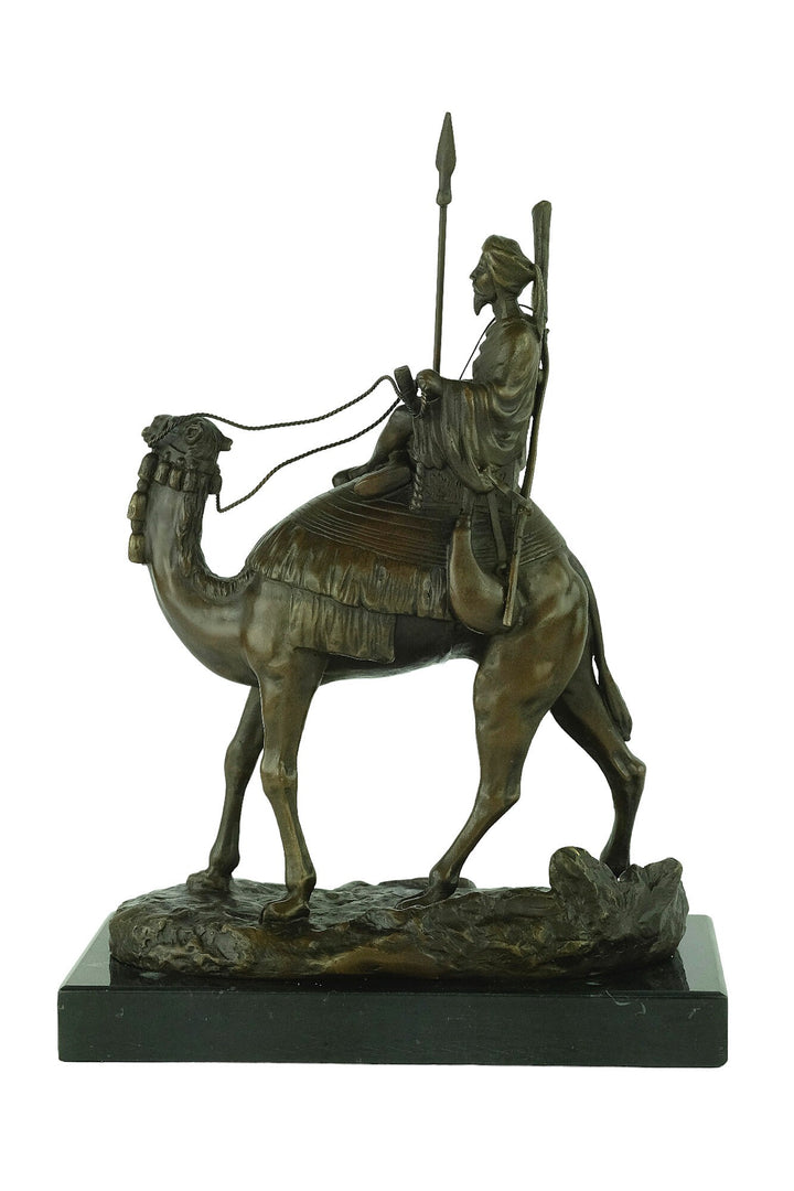Bronze Dromedary with Soldier Sculpture Arabian Soldier Statue Agathon Leonard Bronze Art Nouveau Sculpture Arabian Art Statue Animal Art