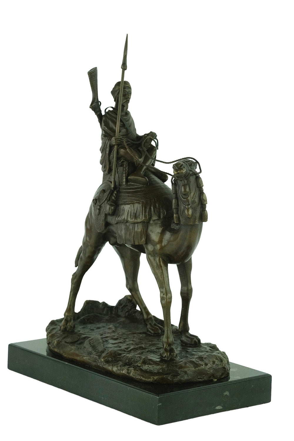 Bronze Dromedary with Soldier Sculpture Arabian Soldier Statue Agathon Leonard Bronze Art Nouveau Sculpture Arabian Art Statue Animal Art