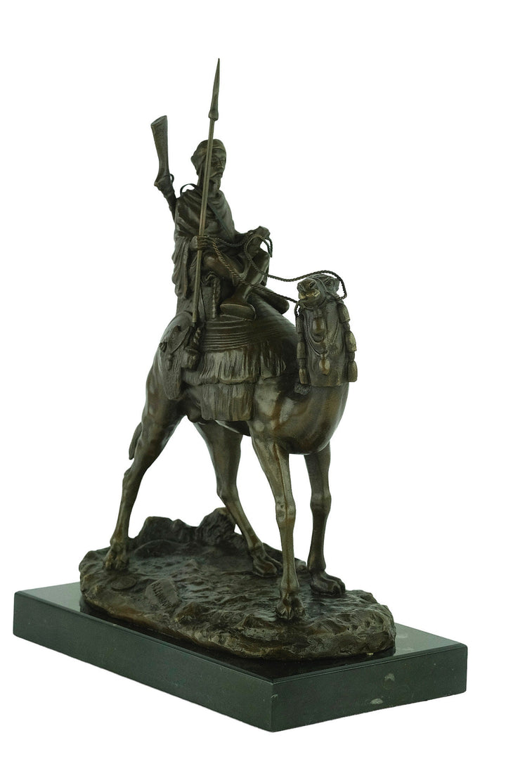 Bronze Dromedary with Soldier Sculpture Arabian Soldier Statue Agathon Leonard Bronze Art Nouveau Sculpture Arabian Art Statue Animal Art