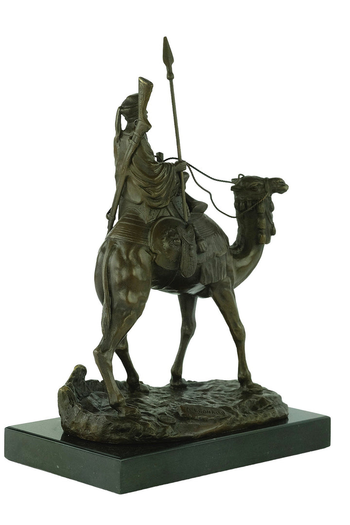 Bronze Dromedary with Soldier Sculpture Arabian Soldier Statue Agathon Leonard Bronze Art Nouveau Sculpture Arabian Art Statue Animal Art