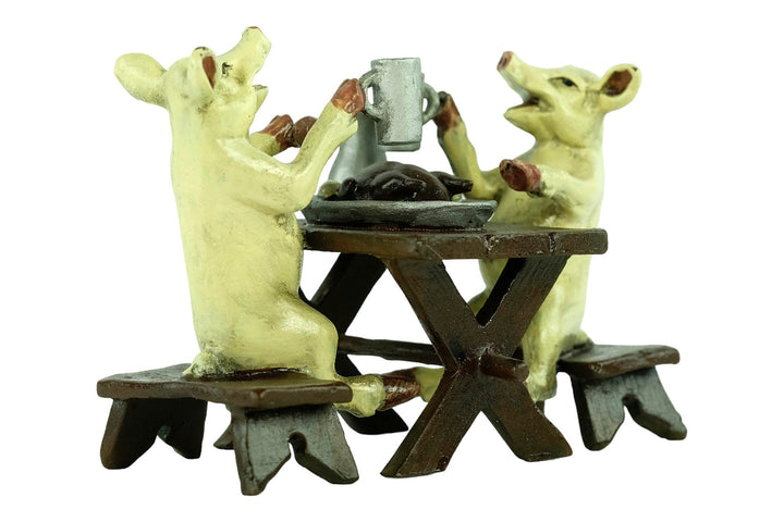 Bronze Pigs Figurine in Vienna Bronze Style by Franz Bergman Eating Pigs Sculpture Bronze Pigs Sculpture Pig Lovers Gift Pig Decoration Art