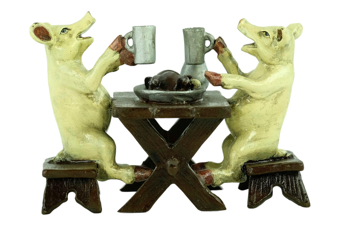 Bronze Pigs Figurine in Vienna Bronze Style by Franz Bergman Eating Pigs Sculpture Bronze Pigs Sculpture Pig Lovers Gift Pig Decoration Art