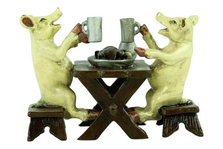Bronze Pigs Figurine in Vienna Bronze Style by Franz Bergman Eating Pigs Sculpture Bronze Pigs Sculpture Pig Lovers Gift Pig Decoration Art