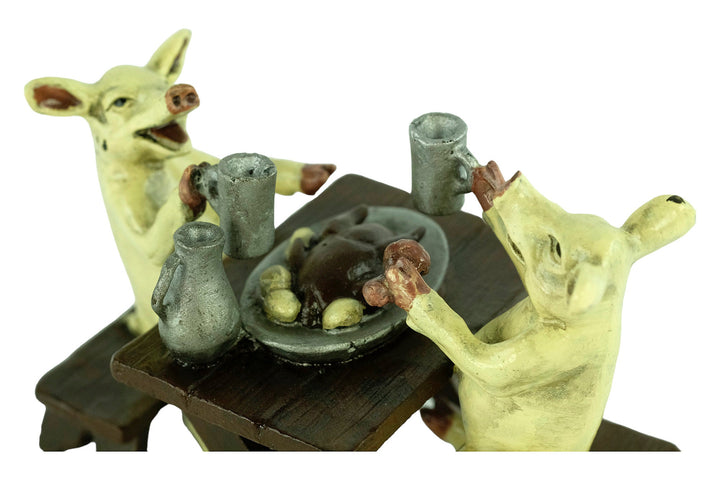 Bronze Pigs Figurine in Vienna Bronze Style by Franz Bergman Eating Pigs Sculpture Bronze Pigs Sculpture Pig Lovers Gift Pig Decoration Art