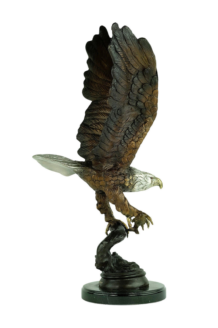 Bronze Sculpture of a Fishing Eagle Wildlife Sculpture Hunting Decoration Bronze Eagle Statue Eagle Lovers Gift American Eagle Sculpture