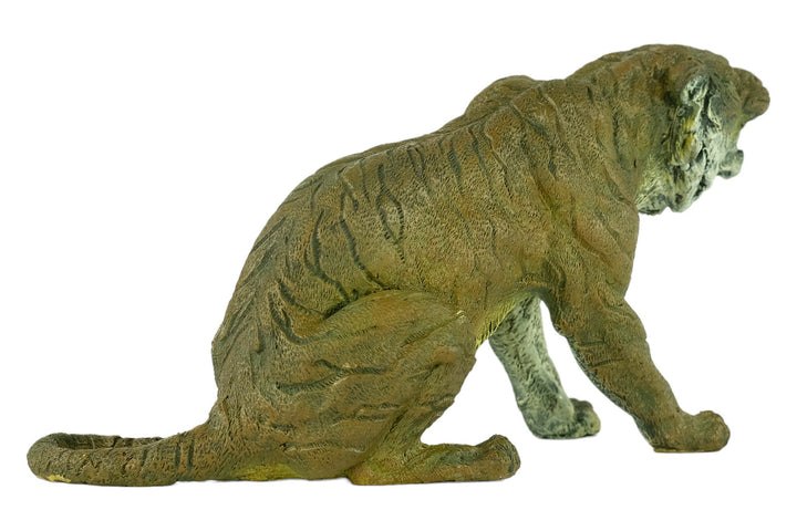 Cold Painted Bronze Tiger Sculpture in Vienna Bronze Style Bronze Tiger Statue Viennese Bronze Animal Figurine Animal Art Statue Art Nouveau