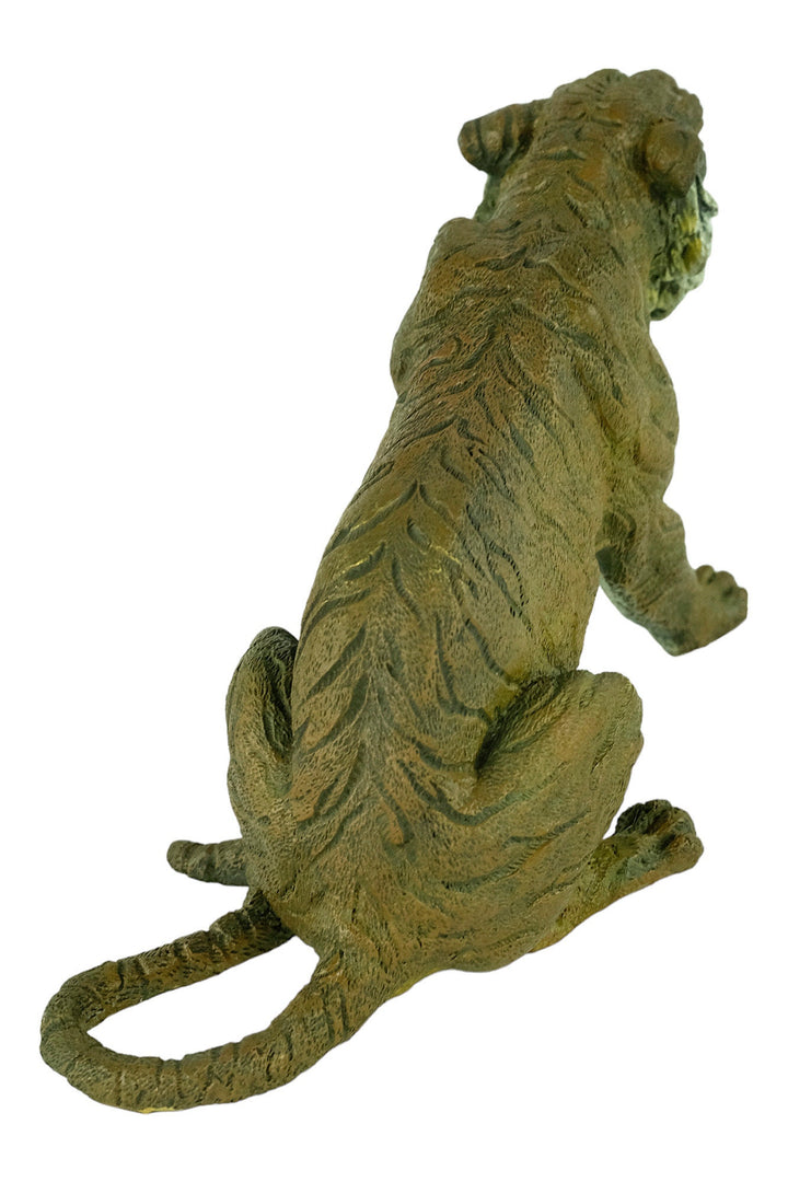Cold Painted Bronze Tiger Sculpture in Vienna Bronze Style Bronze Tiger Statue Viennese Bronze Animal Figurine Animal Art Statue Art Nouveau