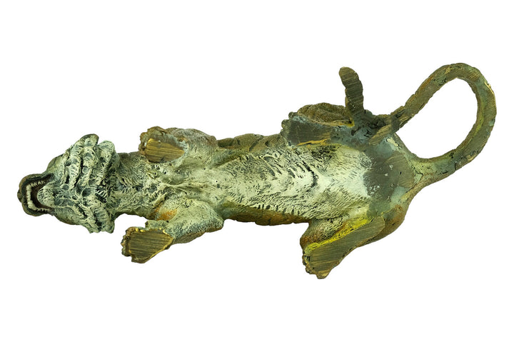 Cold Painted Bronze Tiger Sculpture in Vienna Bronze Style Bronze Tiger Statue Viennese Bronze Animal Figurine Animal Art Statue Art Nouveau