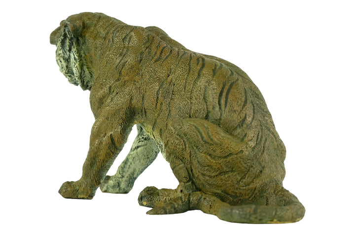 Cold Painted Bronze Tiger Sculpture in Vienna Bronze Style Bronze Tiger Statue Viennese Bronze Animal Figurine Animal Art Statue Art Nouveau