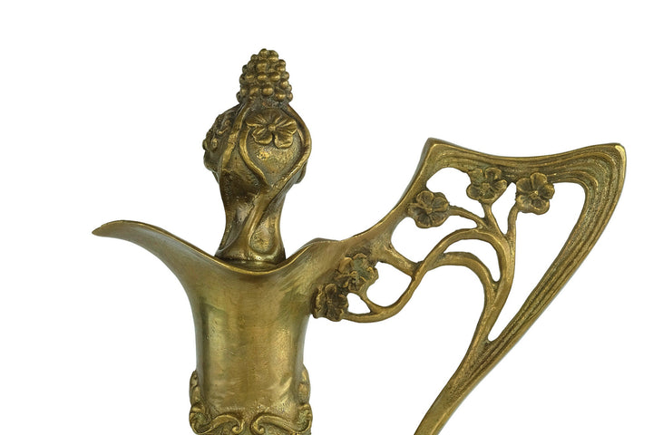 Art Nouveau Style Porcelain Claret Jug with Bronze Female Decoration Jugendstil Wine Jug Collectable Decanter Wine Lovers Gift Butterflies