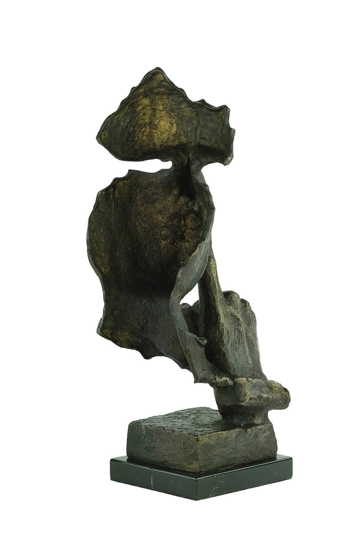 Bronze Sculpture of The Silent in the style of Salvador Dali Abstract Bronze Statue Bronze Statue of Face Salvador Dali Art Sculpture Modern