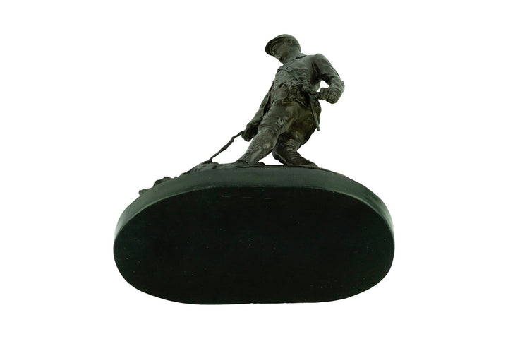 Large Bronze Sculpture of a Hunter with Hound Bronze Hunting Sculpture Valet with Hound Statue Bloodhound Sculpture Pierre Jules Mene Art