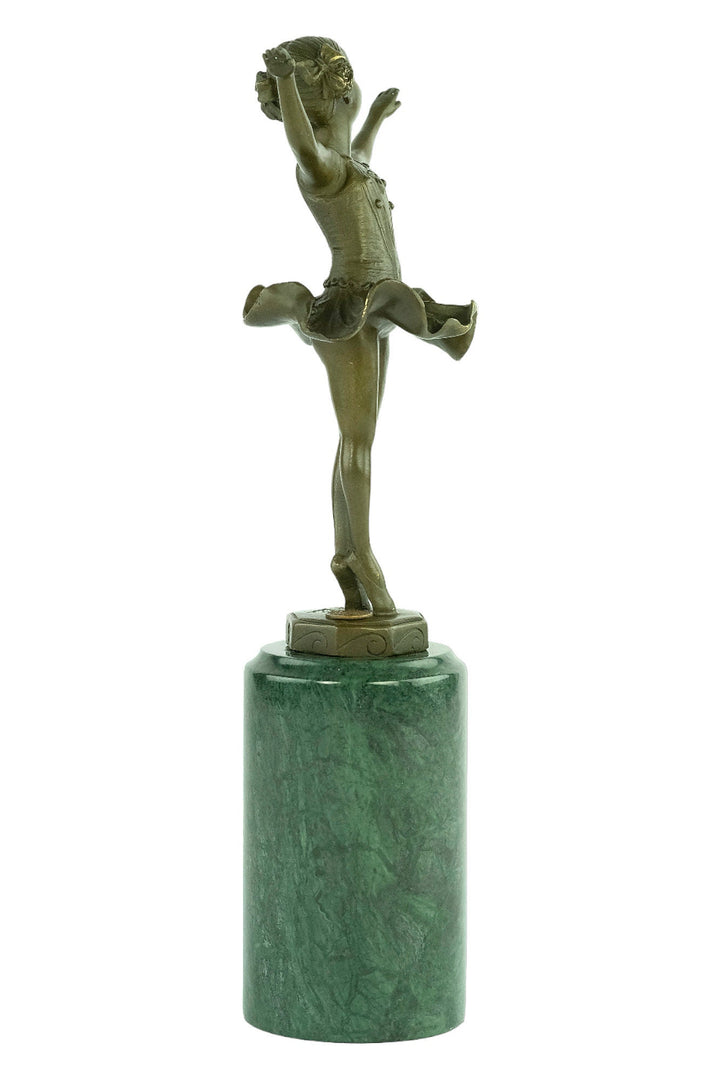 Bronze Ballerina Sculpture in Art Deco Style Ferdinand Preiss Young Ballerina Figurine Bronze Ballet Dancer Sculpture Art Deco Statue Dancer