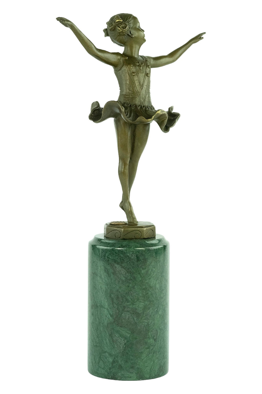 Bronze Ballerina Sculpture in Art Deco Style Ferdinand Preiss Young Ballerina Figurine Bronze Ballet Dancer Sculpture Art Deco Statue Dancer