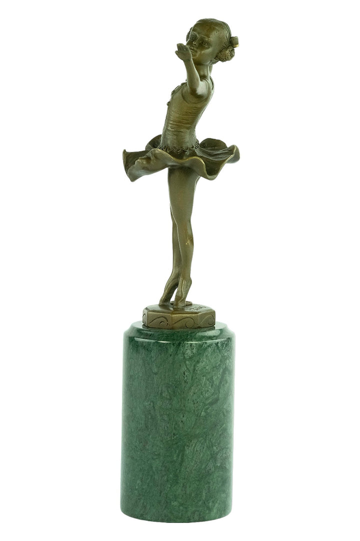 Bronze Ballerina Sculpture in Art Deco Style Ferdinand Preiss Young Ballerina Figurine Bronze Ballet Dancer Sculpture Art Deco Statue Dancer