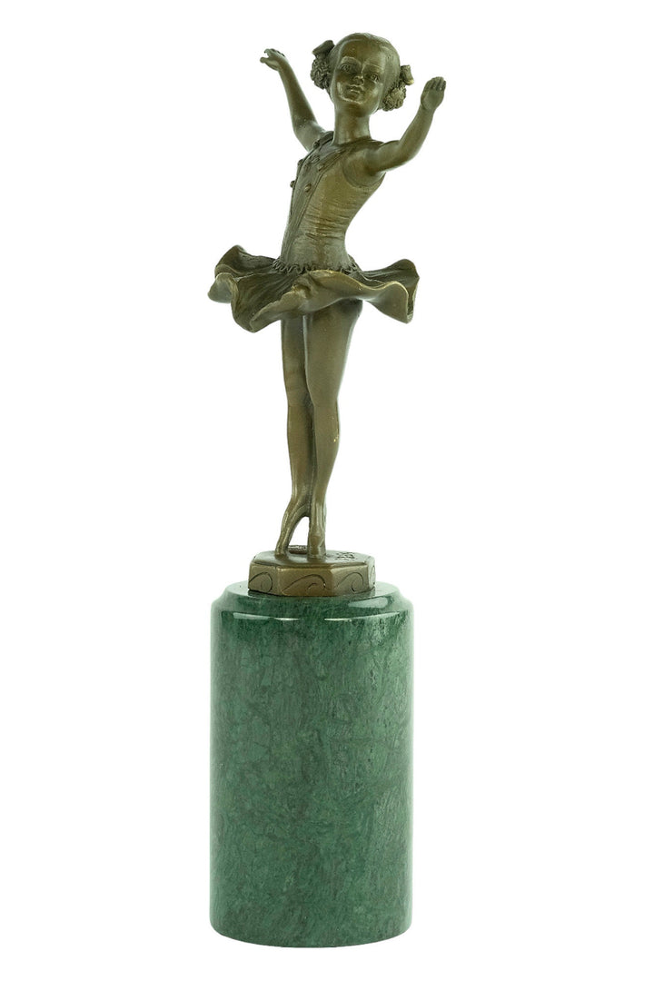 Bronze Ballerina Sculpture in Art Deco Style Ferdinand Preiss Young Ballerina Figurine Bronze Ballet Dancer Sculpture Art Deco Statue Dancer