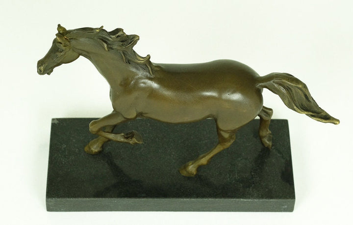 Bronze Sculpture of a Running Horse Animal Art Statue Horse Lovers Gift Bronze Horse Statue Horse Decoration Horse at Gallop Sculpture Art