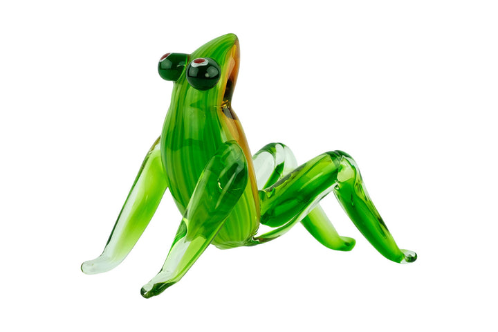 Glass Frog Sculpture in Murano Style Sitting Frog Figurine Frog Lovers Gift Design Frog Statue Glass Frog Statue Frog Decoration Frog Art