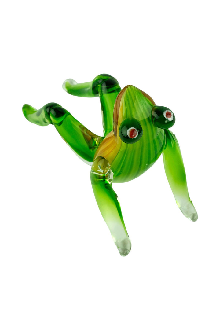 Glass Frog Sculpture in Murano Style Sitting Frog Figurine Frog Lovers Gift Design Frog Statue Glass Frog Statue Frog Decoration Frog Art