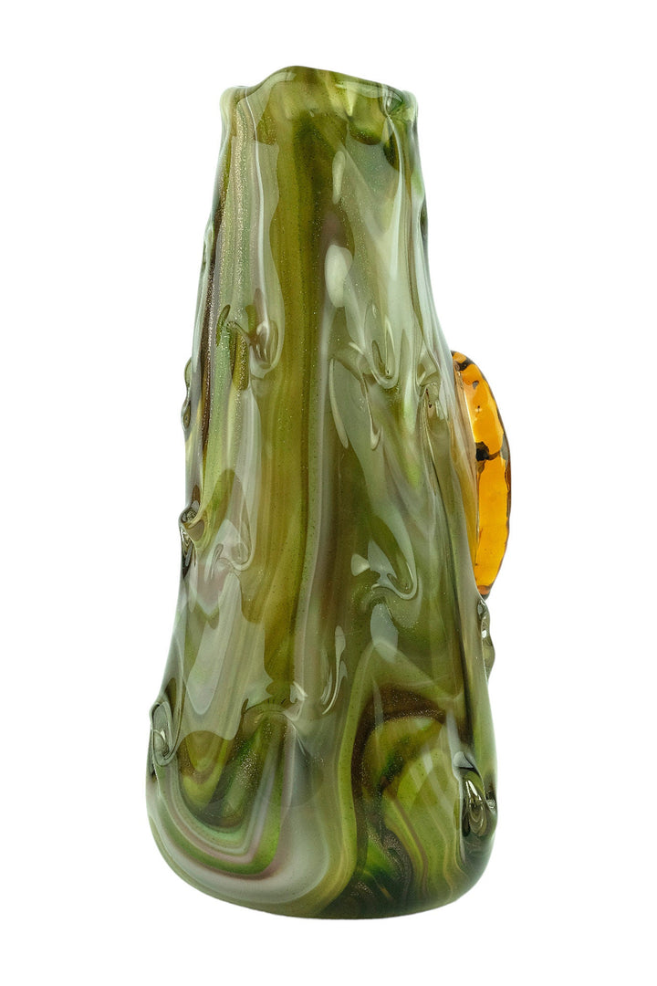 Glass Vase as Tree Trunk with Owl Inside in Murano Style Glass Design Vase Owl Lovers Gift Owl Decoration Unique Vase Decorative Vase Owls
