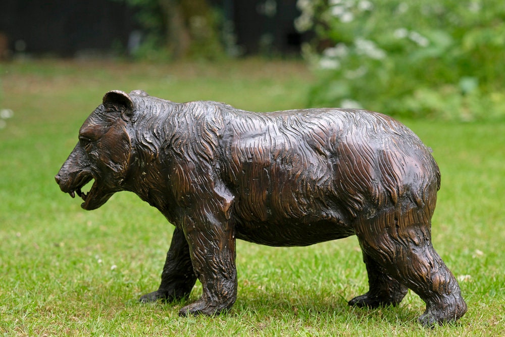 Bronze Grizzly Bear Sculpture Outdoor Sculpture Animal Art Statue Bronze Wildlife Sculpture Garden Animal Sculpture Bronze Bear Statue Art