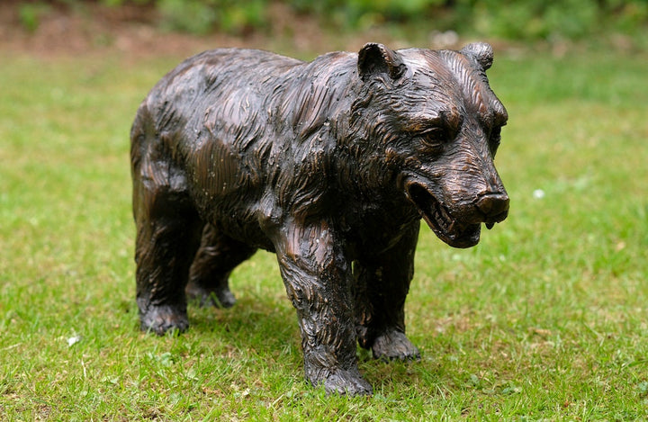Bronze Grizzly Bear Sculpture Outdoor Sculpture Animal Art Statue Bronze Wildlife Sculpture Garden Animal Sculpture Bronze Bear Statue Art