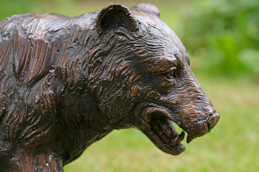 Bronze Grizzly Bear Sculpture Outdoor Sculpture Animal Art Statue Bronze Wildlife Sculpture Garden Animal Sculpture Bronze Bear Statue Art