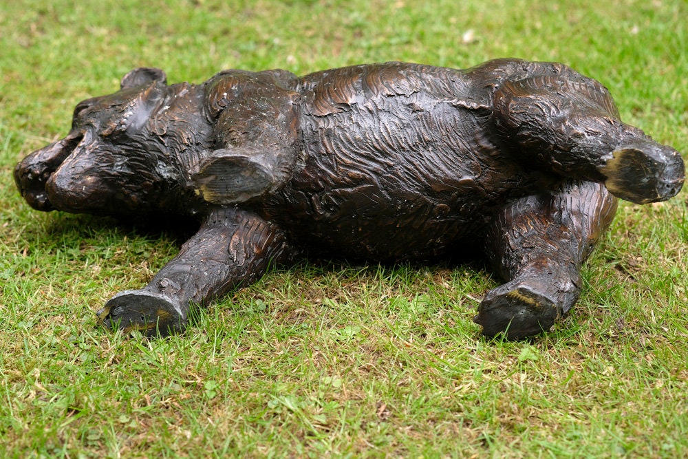 Bronze Grizzly Bear Sculpture Outdoor Sculpture Animal Art Statue Bronze Wildlife Sculpture Garden Animal Sculpture Bronze Bear Statue Art