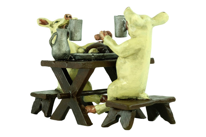 Bronze Pigs Figurine in Vienna Bronze Style by Franz Bergman Eating Pigs Sculpture Bronze Pigs Sculpture Pig Lovers Gift Pig Decoration Art