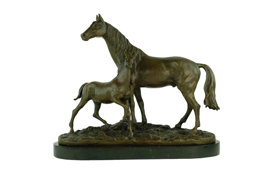 Bronze Horse and Foal Sculpture Mare and Foal Statue Animal Art Figurine Horse Lovers Gift Bronze Horse Sculpture Horse Figurine Art Statue