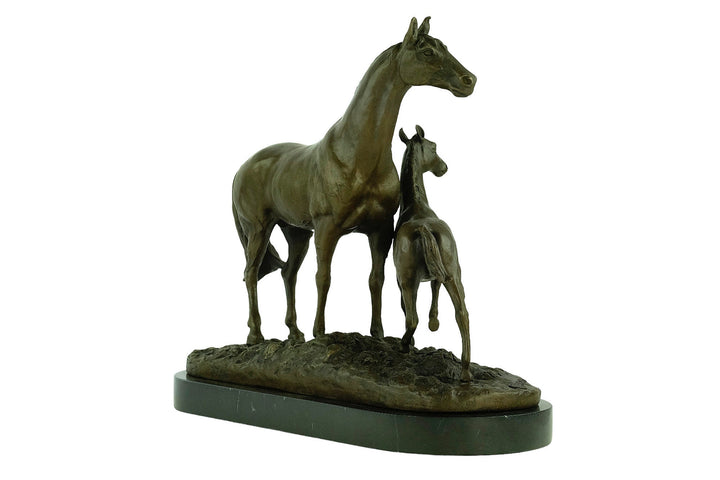 Bronze Horse and Foal Sculpture Mare and Foal Statue Animal Art Figurine Horse Lovers Gift Bronze Horse Sculpture Horse Figurine Art Statue