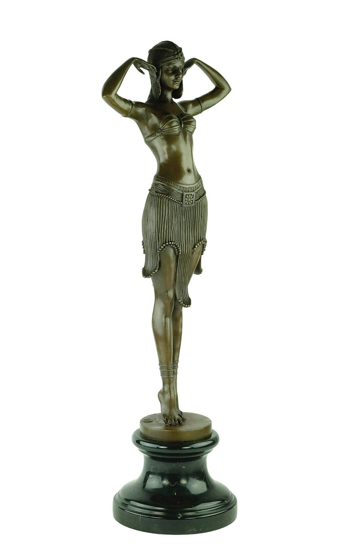 Bronze Dancer Sculpture in Art Deco Style Bronze Female Statue Scarab Dancer Bronze Chiparus Sculpture Art Deco Sculpture Female Art Statue