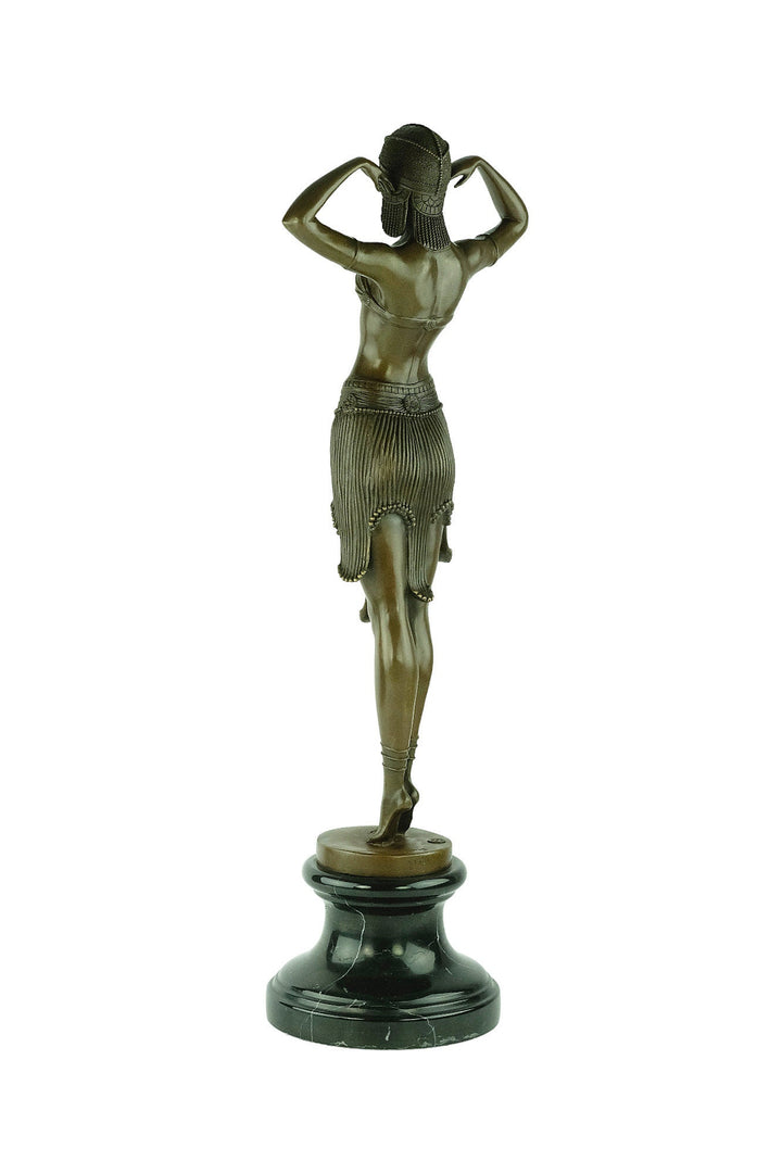 Bronze Dancer Sculpture in Art Deco Style Bronze Female Statue Scarab Dancer Bronze Chiparus Sculpture Art Deco Sculpture Female Art Statue