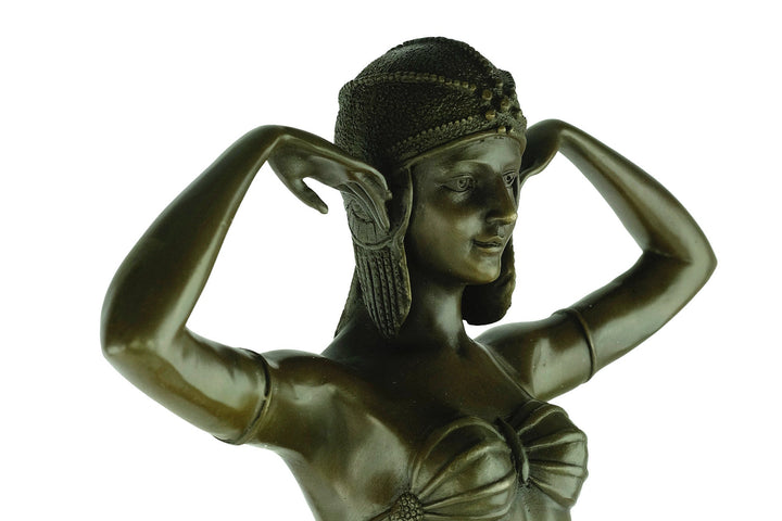 Bronze Dancer Sculpture in Art Deco Style Bronze Female Statue Scarab Dancer Bronze Chiparus Sculpture Art Deco Sculpture Female Art Statue