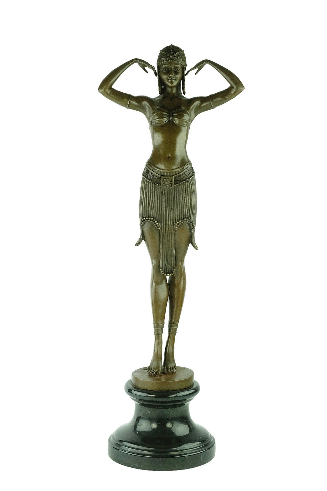 Bronze Dancer Sculpture in Art Deco Style Bronze Female Statue Scarab Dancer Bronze Chiparus Sculpture Art Deco Sculpture Female Art Statue