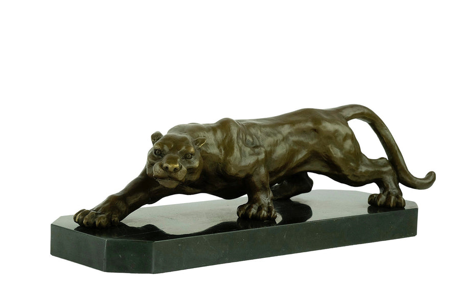 Bronze Panther Sculpture Animal Art Figurine Prowling Panther Bronze Panther Statue Panther Lovers Gift Panther Decoration Wildlife Figurine