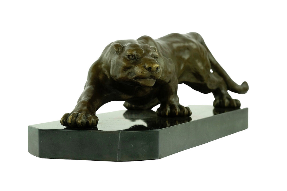 Bronze Panther Sculpture Animal Art Figurine Prowling Panther Bronze Panther Statue Panther Lovers Gift Panther Decoration Wildlife Figurine