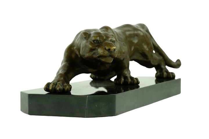 Bronze Panther Sculpture Animal Art Figurine Prowling Panther Bronze Panther Statue Panther Lovers Gift Panther Decoration Wildlife Figurine