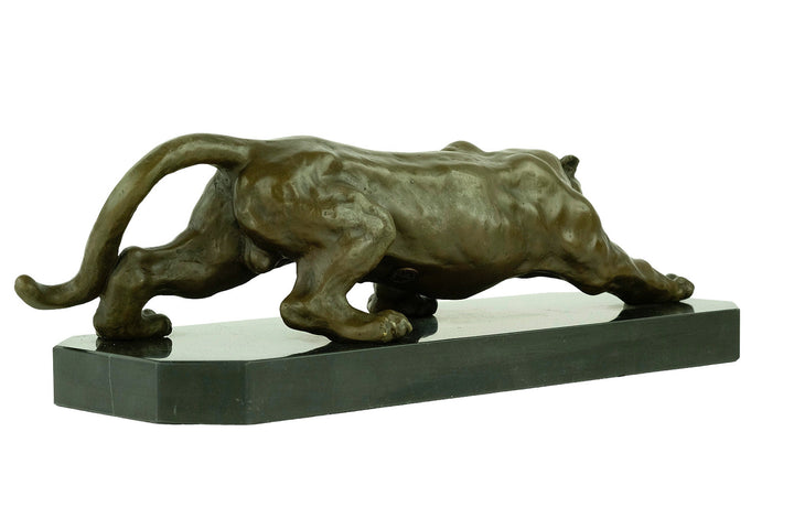 Bronze Panther Sculpture Animal Art Figurine Prowling Panther Bronze Panther Statue Panther Lovers Gift Panther Decoration Wildlife Figurine